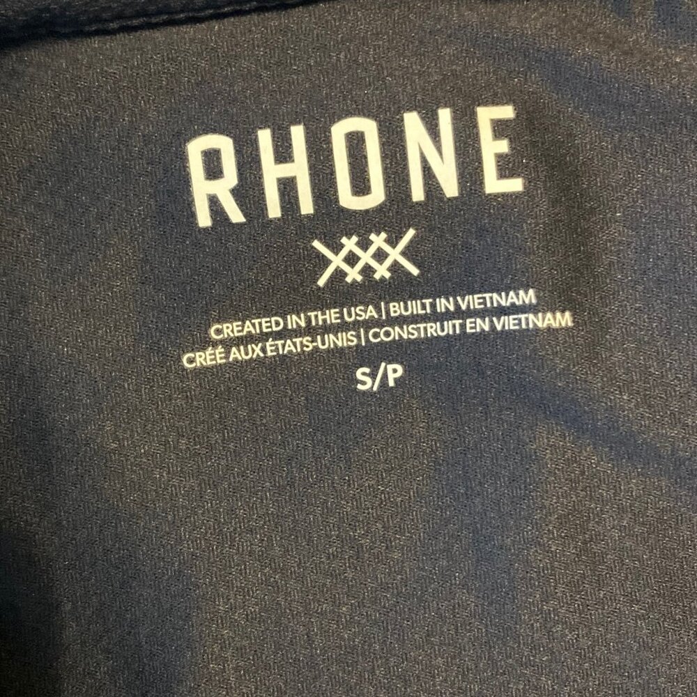 RHONE Mens Momentum Tech Golf Polo Performance Quarter Zip Small S Navy NWT - Picture 7 of 11